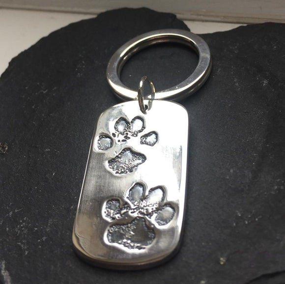 Paw Print Keyrings